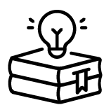 Bücher mit Glühbirne